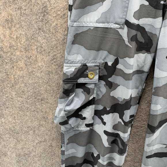 Nike Pants Women Small Ladies Camo Gray Black Pockets Cargo Outdoors Dri Fit VTG - Picture 4 of 12